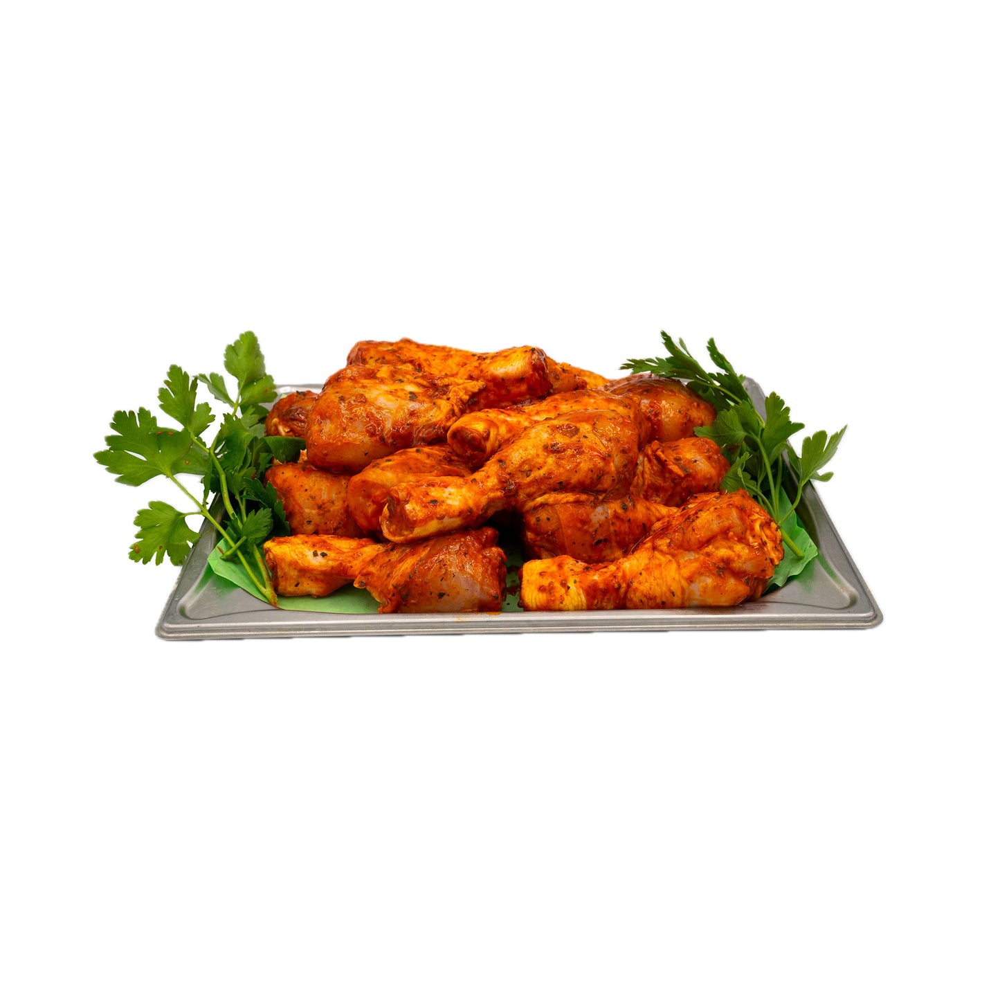 Plateau de pilons de poulet marinés halal prêts à cuire - Boucherie Al-Itihad Liège