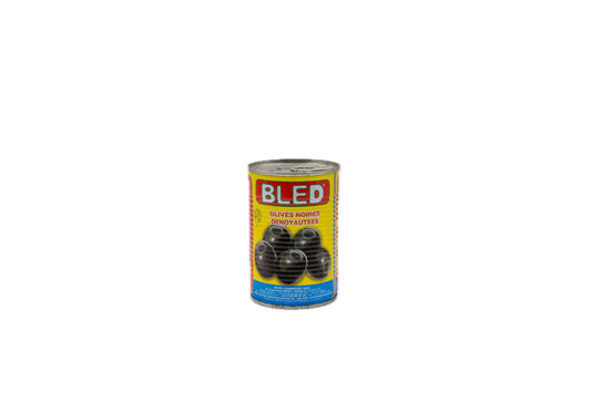 Olives noires dénoyautées en conserve