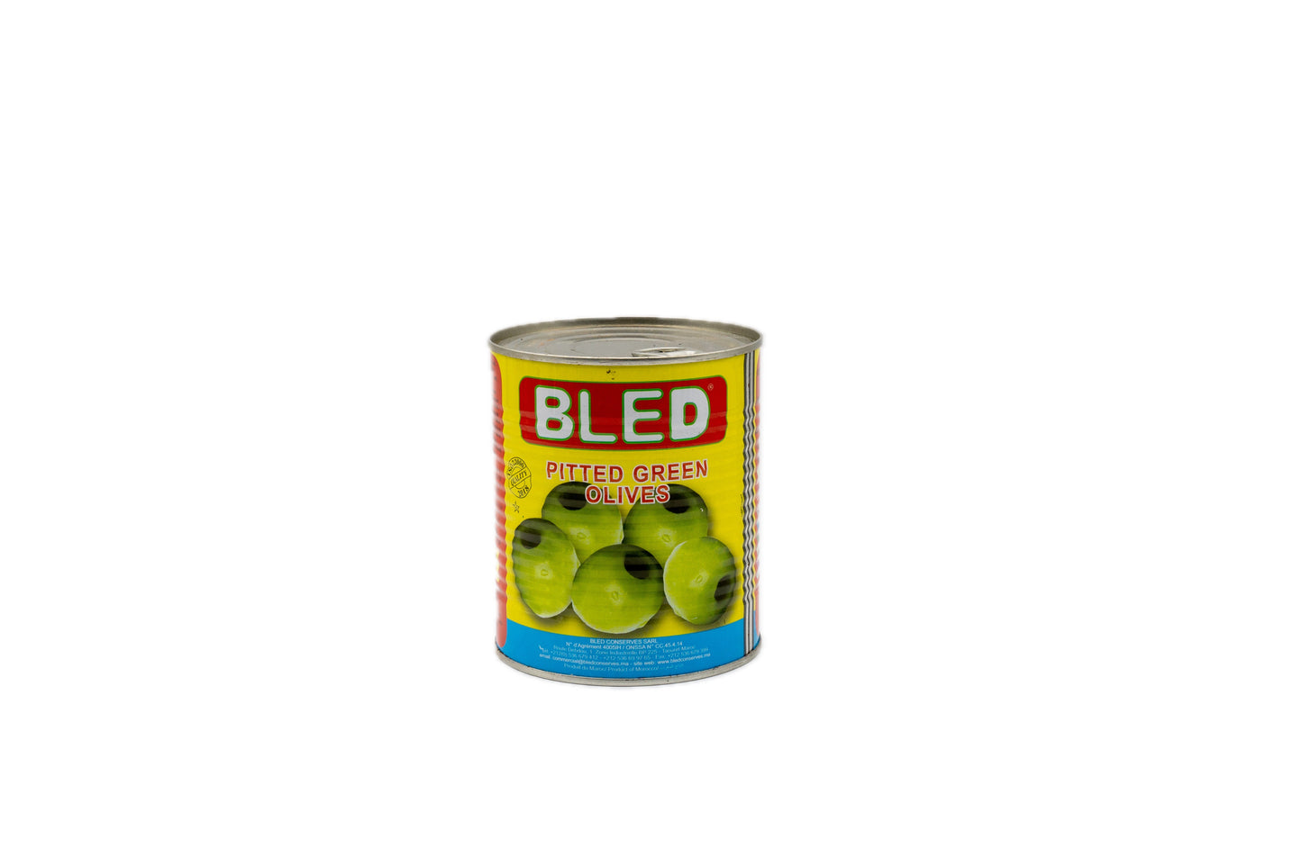 Olives vertes dénoyautées en conserve