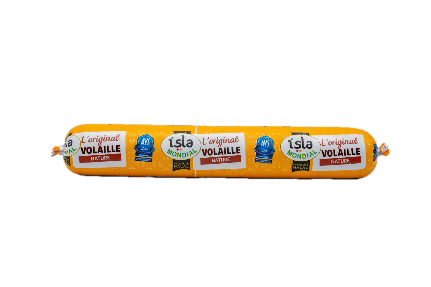 Saucisson volaille nature halal Isla Mondial 430g - Boucherie Al-Itihad Liège